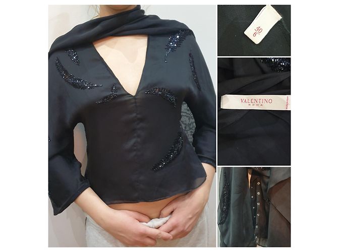 Valentino Garavani Valentino Blouson Hemdkleid Schwarz - Ansicht 5