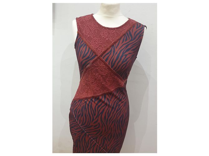 Liu.Jo Liu Jo Zebra Kleid mit Spitze Mehrfarben - Ansicht 2