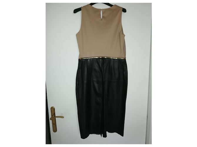 Paule Ka Kleid aus Lammleder Beige - Ansicht 6