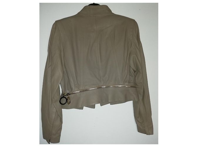 Paule Ka Lammleder Jacke Beige Größe 40 - Ansicht 2