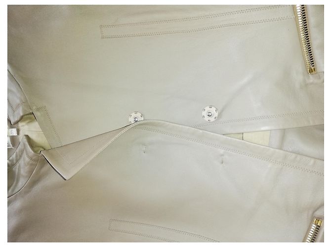 Paule Ka Lammleder Jacke Beige Größe 40 - Ansicht 4