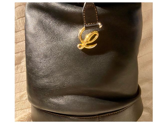 Zaino Loewe in pelle nera Nero - vista 10