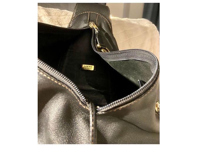 Zaino Loewe in pelle nera Nero - vista 13