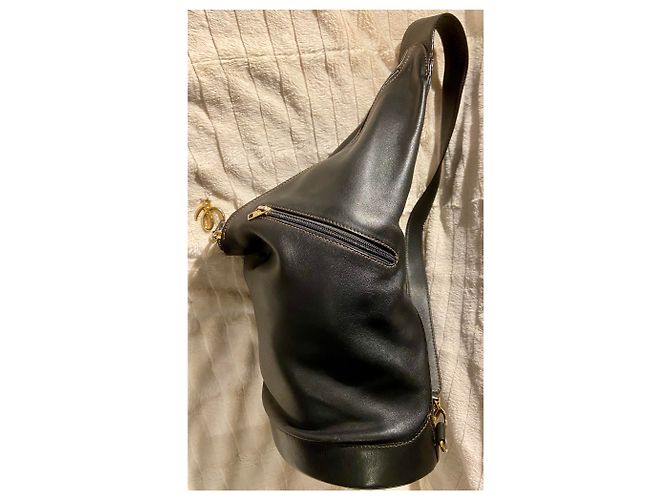 Zaino Loewe in pelle nera Nero - vista 2