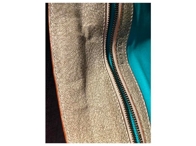 Borsa a tracolla Loewe Beige Marrone Turchese Agnello Marrone scuro - vista 10