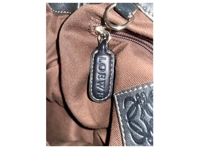 Borsa Tote Loewe Nera in Pelliccia Nero - vista 10