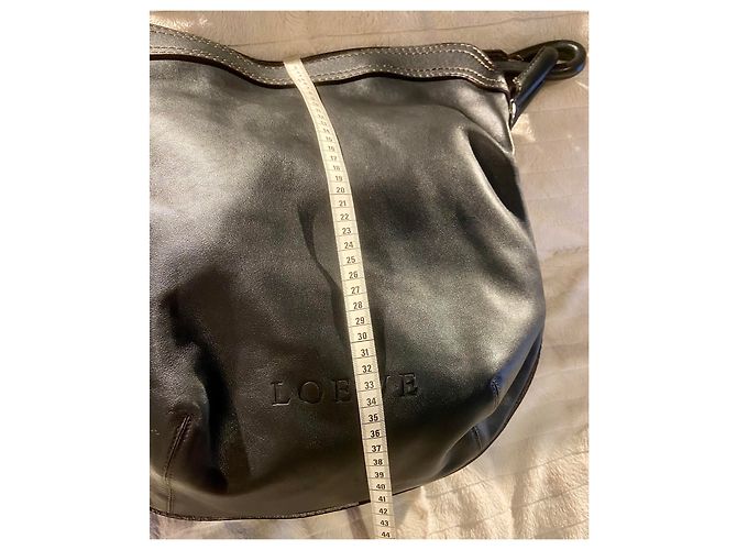 Borsa Tote Loewe Nera in Pelliccia Nero - vista 14