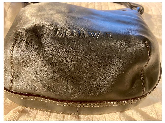 Borsa Tote Loewe Nera in Pelliccia Nero - vista 2