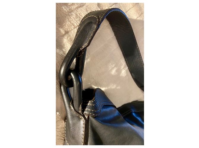 Borsa Tote Loewe Nera in Pelliccia Nero - vista 7