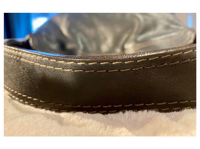 Borsa Tote Loewe Nera in Pelliccia Nero - vista 8