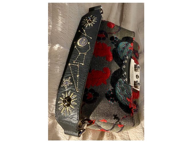 Clutch Furla Metropolis in pelle nera Nero Argento Rosso Blu navy - vista 4