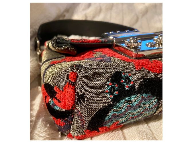 Clutch Furla Metropolis in pelle nera Nero Argento Rosso Blu navy - vista 7