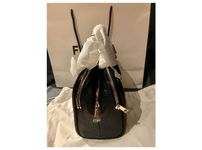 Borsa a mano Furla Siri in pelle nera e blu navy Nero - vista 3