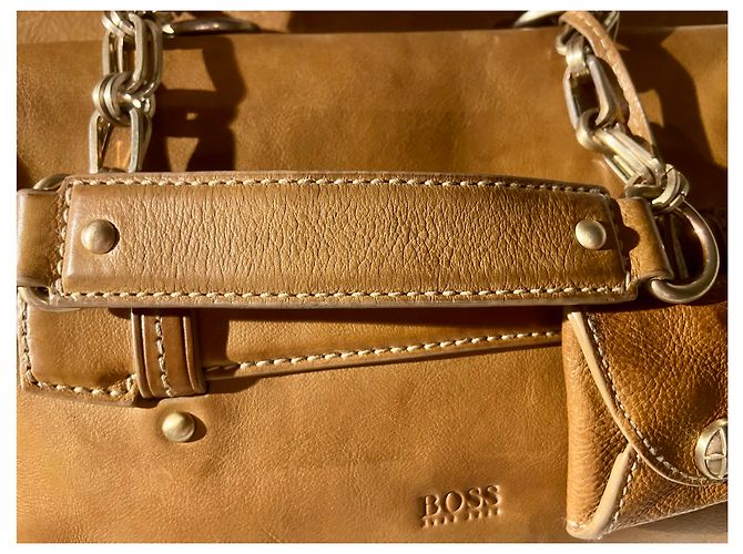 Hugo Boss Handtasche Camel aus Leder Haselnuss - Ansicht 5