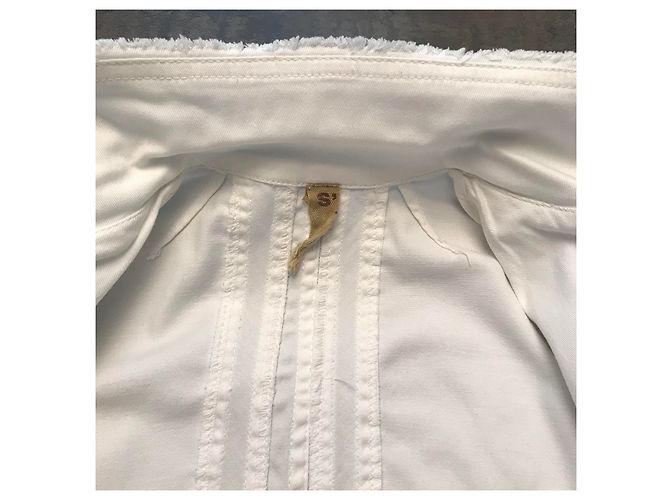Autre Marque Chaqueta S ' blanca slim fit de algodón Blanco - vista 8