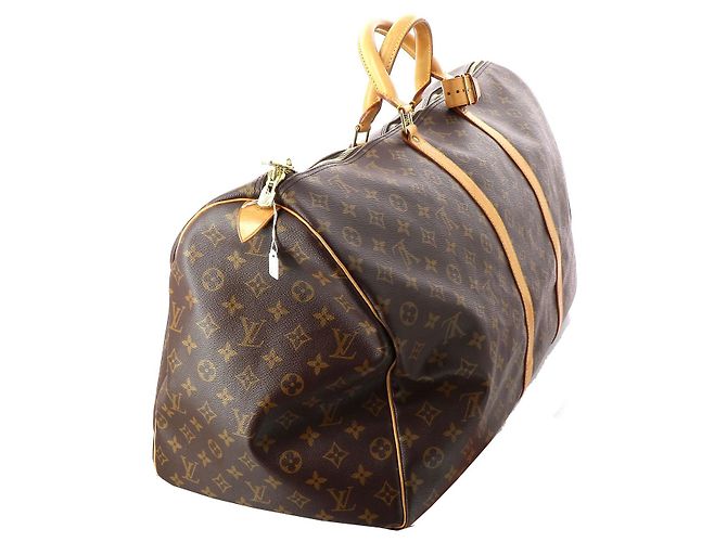Louis Vuitton Keepall 60 in tela rivestita e pelle - vista 2