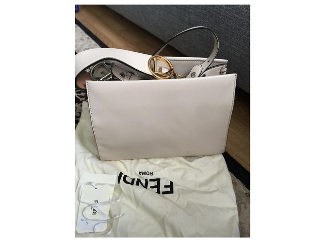 Fendi Runaway Shopper Tasche Leder Beige - Ansicht 2