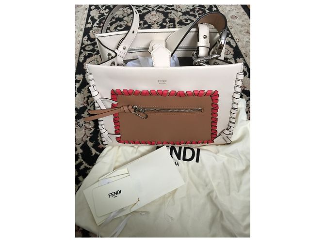 Fendi Runaway Shopper Tasche Leder Beige - Ansicht 4
