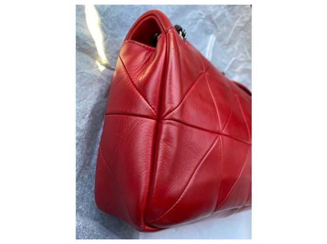 Bolsa de ombro Yves Saint Laurent Jamie em couro vermelho - vista 2