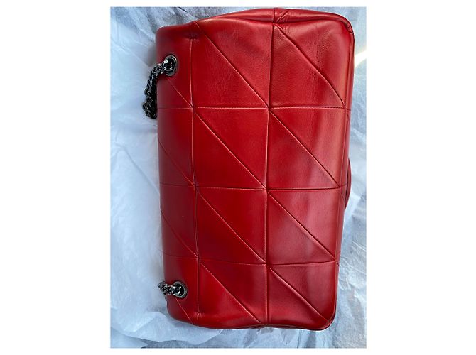 Bolsa de ombro Yves Saint Laurent Jamie em couro vermelho - vista 3