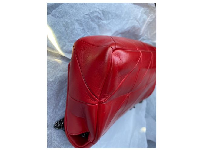 Bolsa de ombro Yves Saint Laurent Jamie em couro vermelho - vista 4