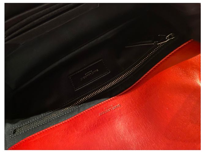 Bolsa de ombro Yves Saint Laurent Jamie em couro vermelho - vista 5