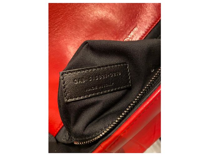 Bolsa de ombro Yves Saint Laurent Jamie em couro vermelho - vista 6