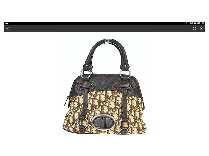 Borsa Christian Dior Marrone Cioccolato in tela - vista 2