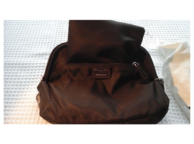 Borsa Christian Dior Marrone Cioccolato in tela - vista 9