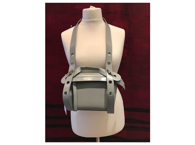Sophie Hulme Bolt Bag, blue Silver hardware - view 32