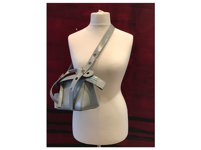Sophie Hulme Bolt Bag, blue Silver hardware - view 39