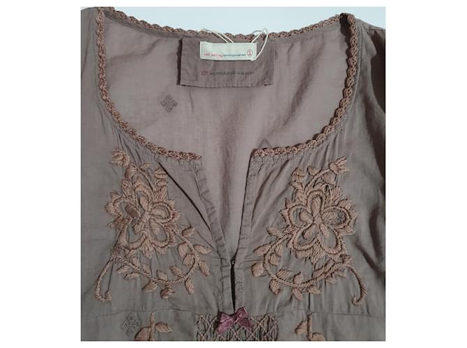 Blusa de algodón Odd Molly gris - vista 5