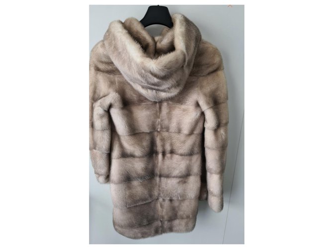 Autre Marque Abrigo de visón beige - vista 2