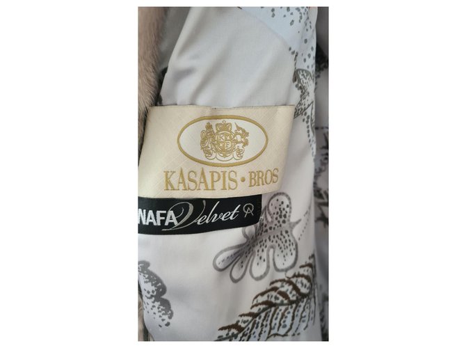 Autre Marque Abrigo de visón beige - vista 3