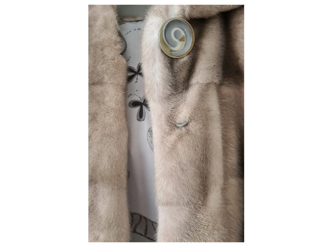 Autre Marque Abrigo de visón beige - vista 6