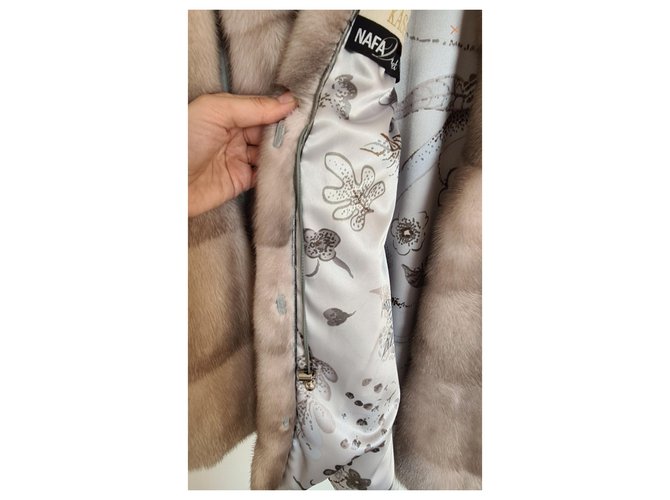 Autre Marque Abrigo de visón beige - vista 8