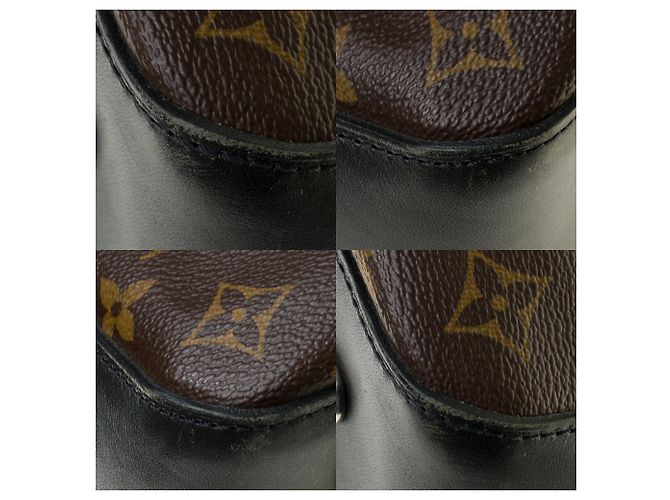 Splendida borsa Louis Vuitton Neo Greenwich Macassar in tela monogram e hardware in metallo argento Marrone Nero - vista 10