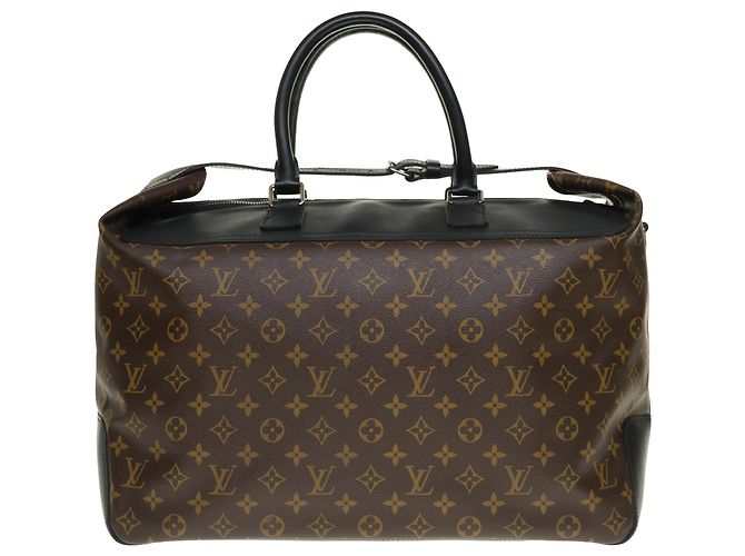 Splendida borsa Louis Vuitton Neo Greenwich Macassar in tela monogram e hardware in metallo argento Marrone Nero - vista 2