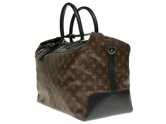 Splendida borsa Louis Vuitton Neo Greenwich Macassar in tela monogram e hardware in metallo argento Marrone Nero - vista 3