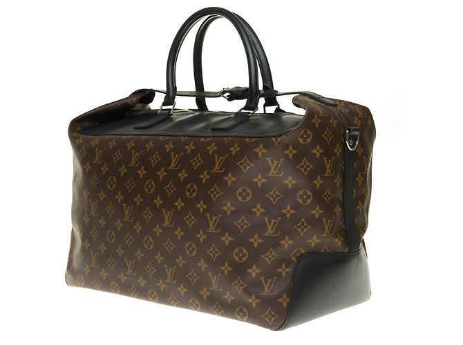 Splendida borsa Louis Vuitton Neo Greenwich Macassar in tela monogram e hardware in metallo argento Marrone Nero - vista 4