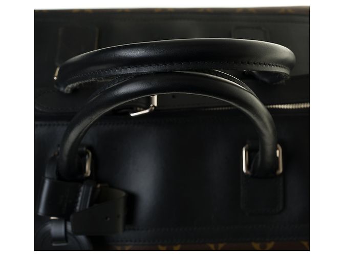 Splendida borsa Louis Vuitton Neo Greenwich Macassar in tela monogram e hardware in metallo argento Marrone Nero - vista 8