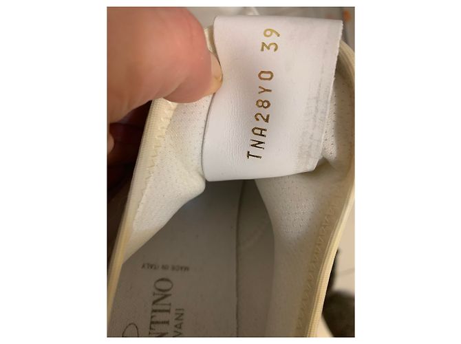 Valentino Garavani Rockstud Sneaker weiß Leder 39 - Ansicht 5