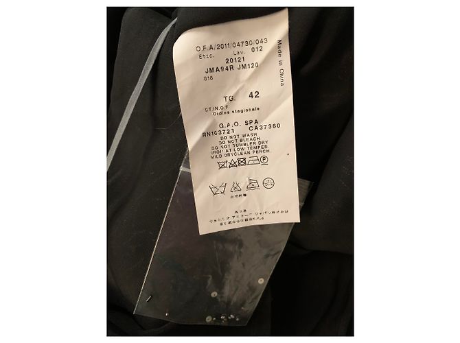 Armani Gesticktes Cocktailkleid Anthrazitgrau - Ansicht 7