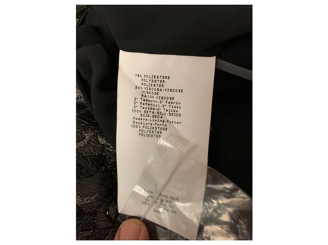 Armani Gesticktes Cocktailkleid Anthrazitgrau - Ansicht 8