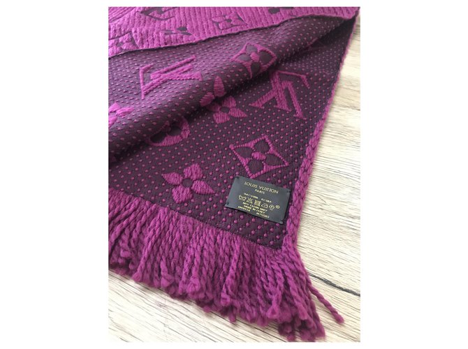 Sciarpa Louis Vuitton Logomania viola Prugna - vista 2