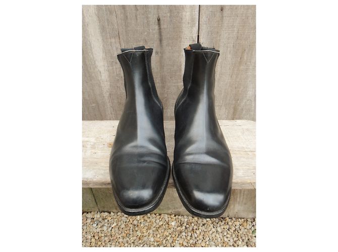 Autre Marque stivaletti chelsea vintage p 40,5 Nero - vista 3