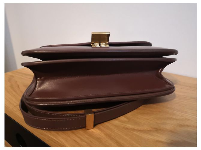 Classic Box Borsa Céline Classic Medium in Pelle Marrone Marrone scuro - vista 2