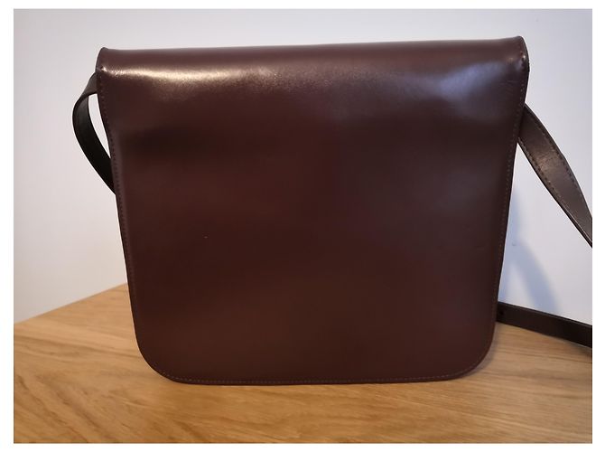 Classic Box Borsa Céline Classic Medium in Pelle Marrone Marrone scuro - vista 4