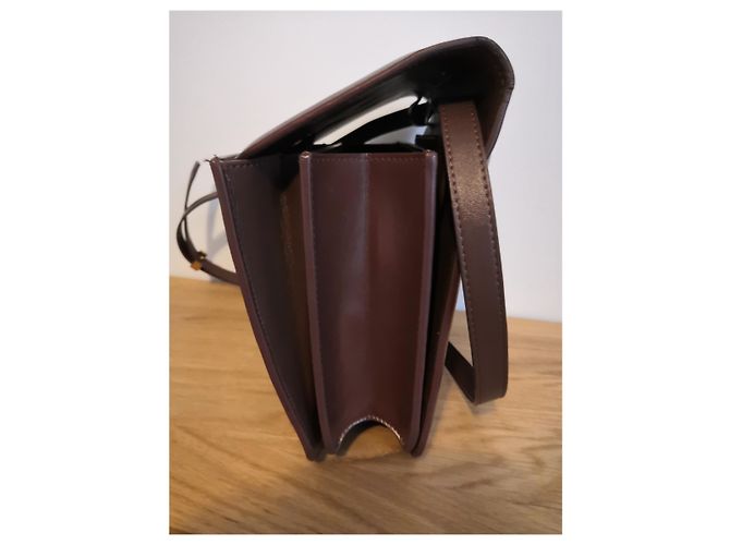 Classic Box Borsa Céline Classic Medium in Pelle Marrone Marrone scuro - vista 5