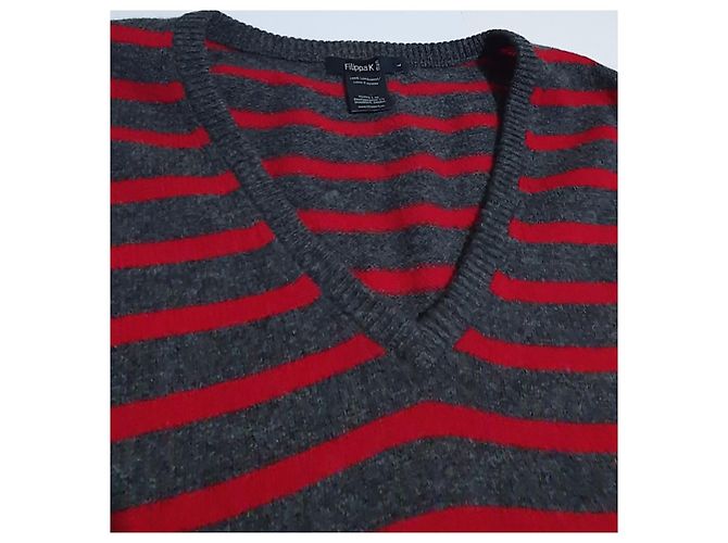 Filippa K Wool Sweater Red Grey - view 4